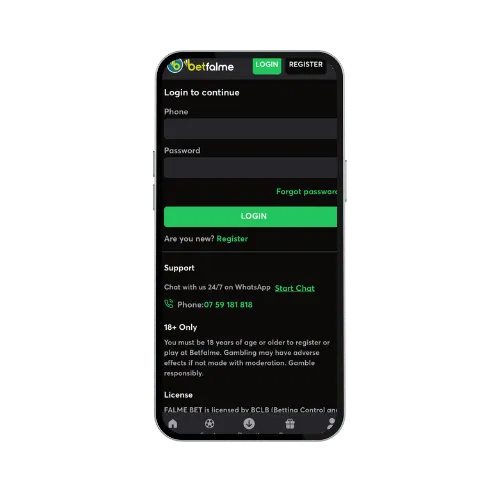 Betfalme app download